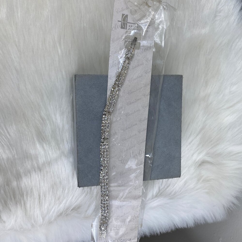 Christina Collection Rhinestone Bracelet in Package 7"